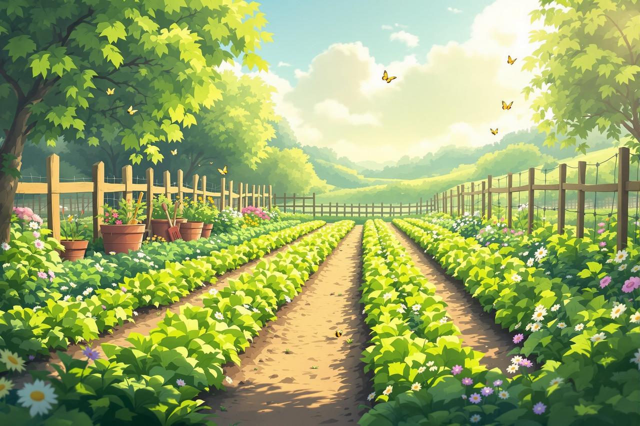 AI片作品 - 外婆的菜园子