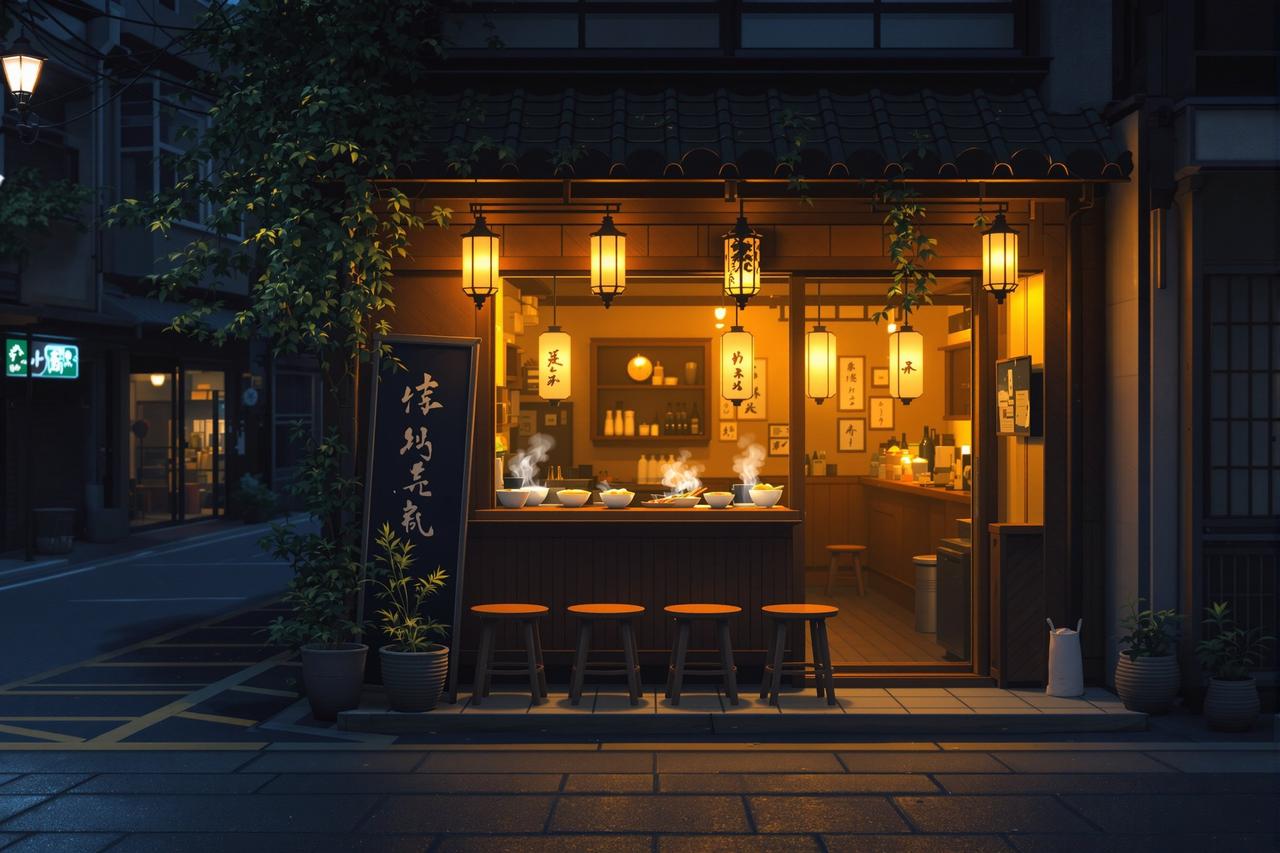 AI片作品 - 深夜小食堂