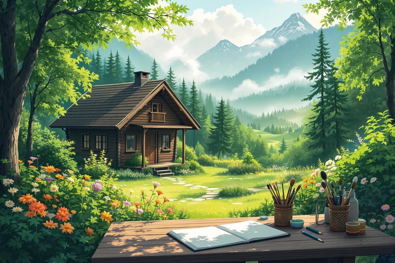 AI片作品 - 山居笔记